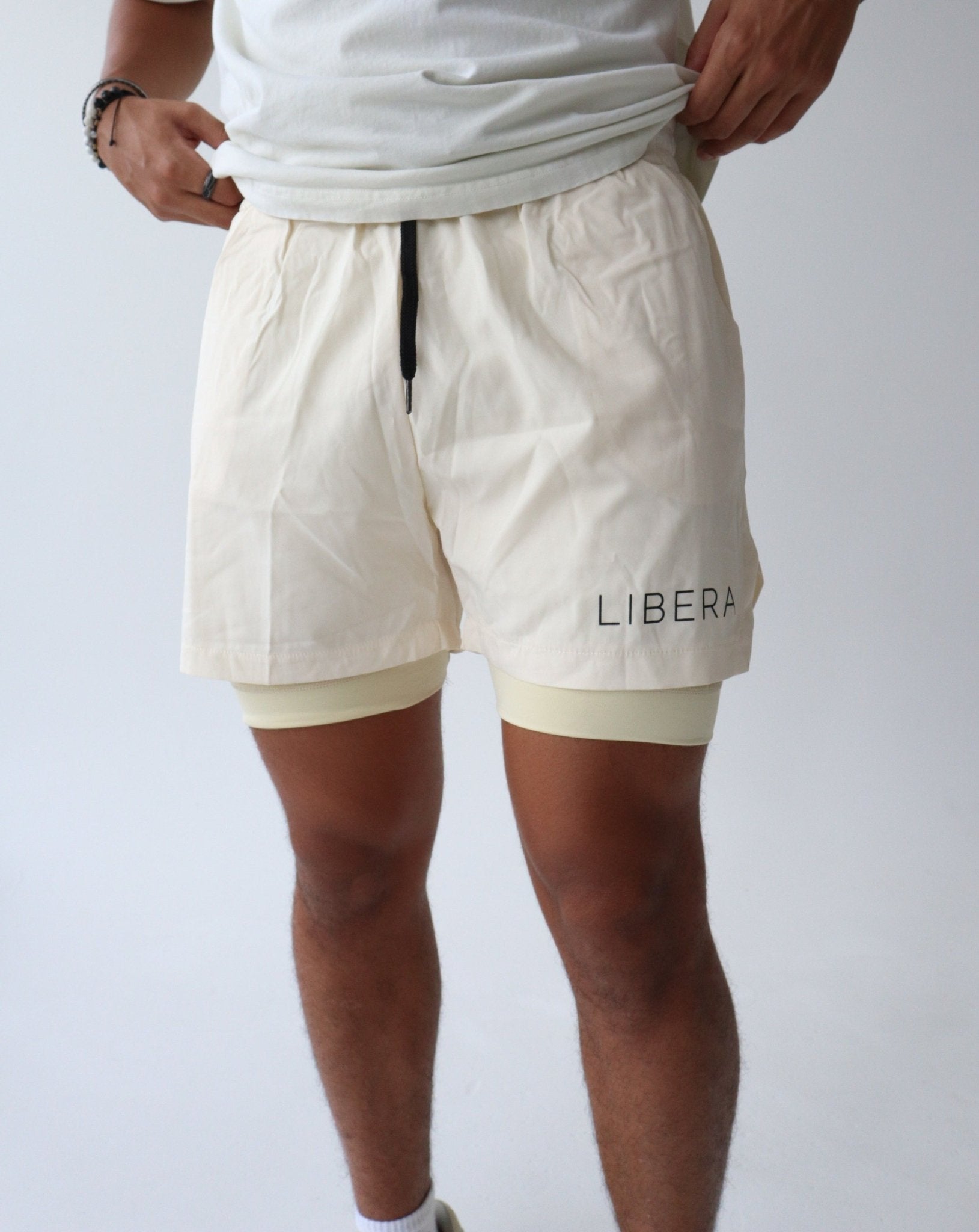 Magnify Shorts - CRÈME - LIBERA Fitness Apparel