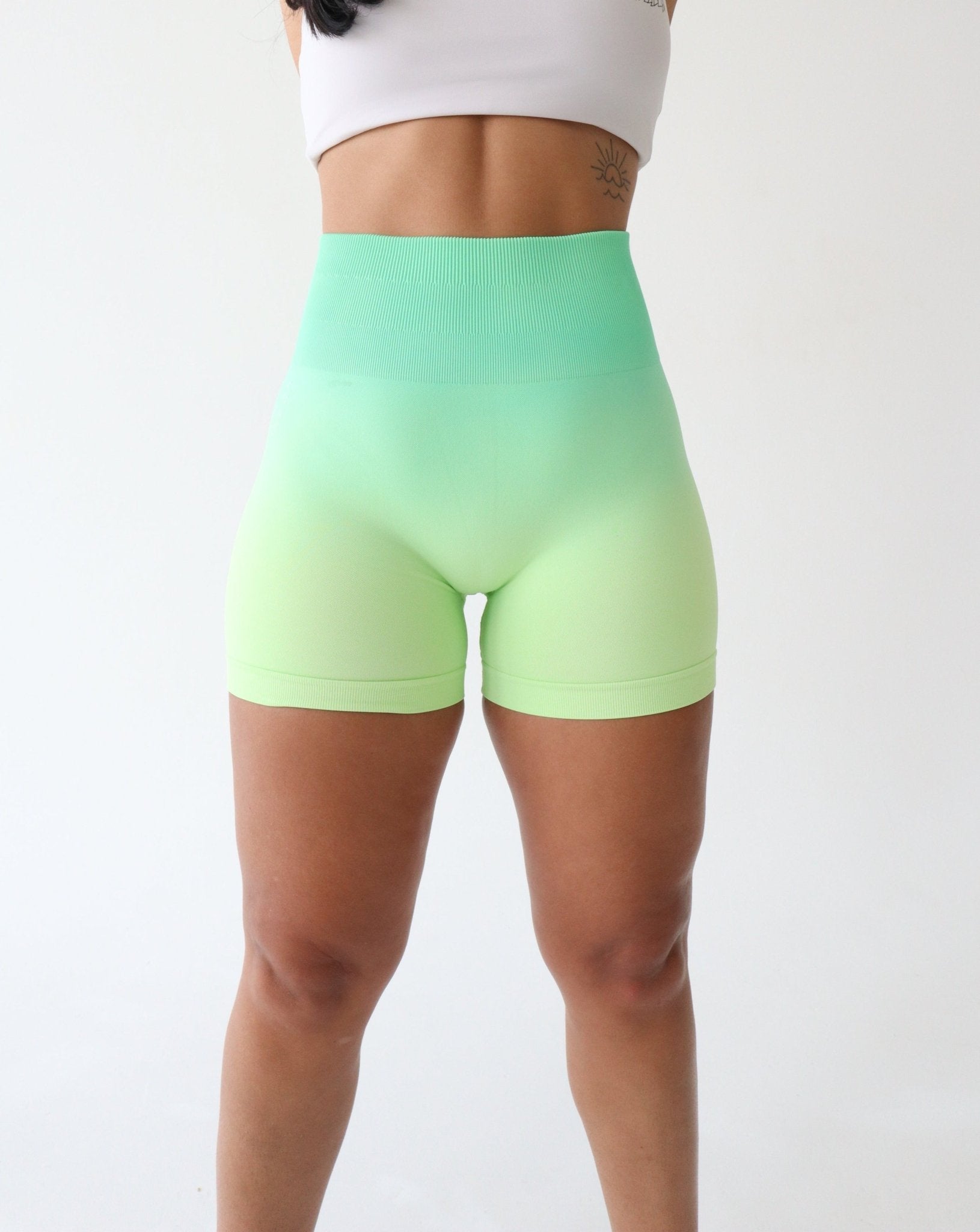 Ombre Seamless Shorts - LIME - LIBERA Fitness Apparel
